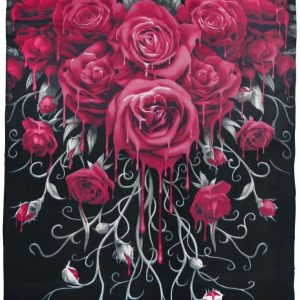 Spiral Blood Rose Fleece-Peitto
